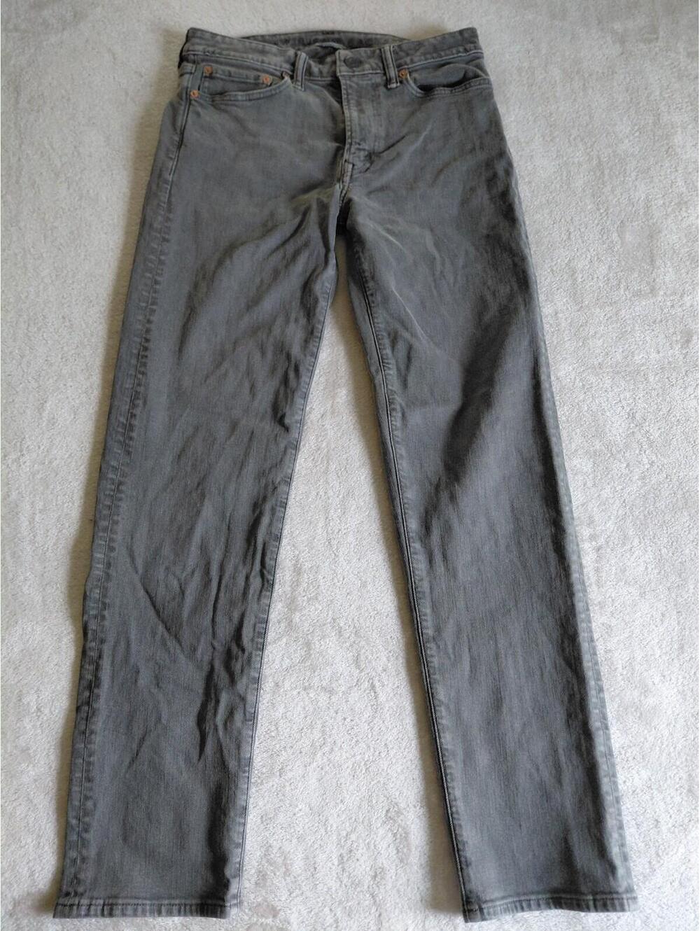 American Eagle Easy Flex Jeans Gray 30x34 Straight Leg Stretch Denim Pants